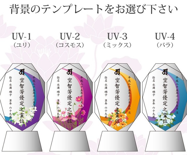 必ず背景テンプレートをご指定ください